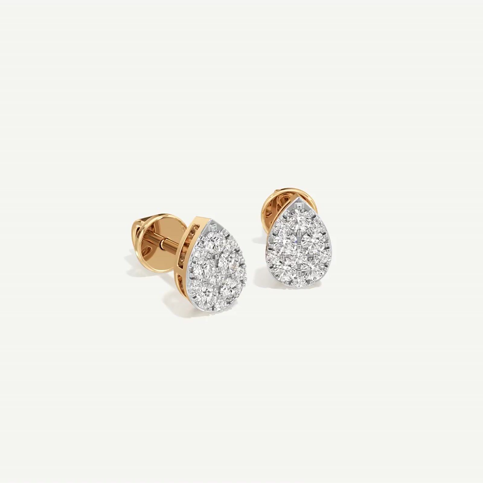 Aura Pear Diamond Earring