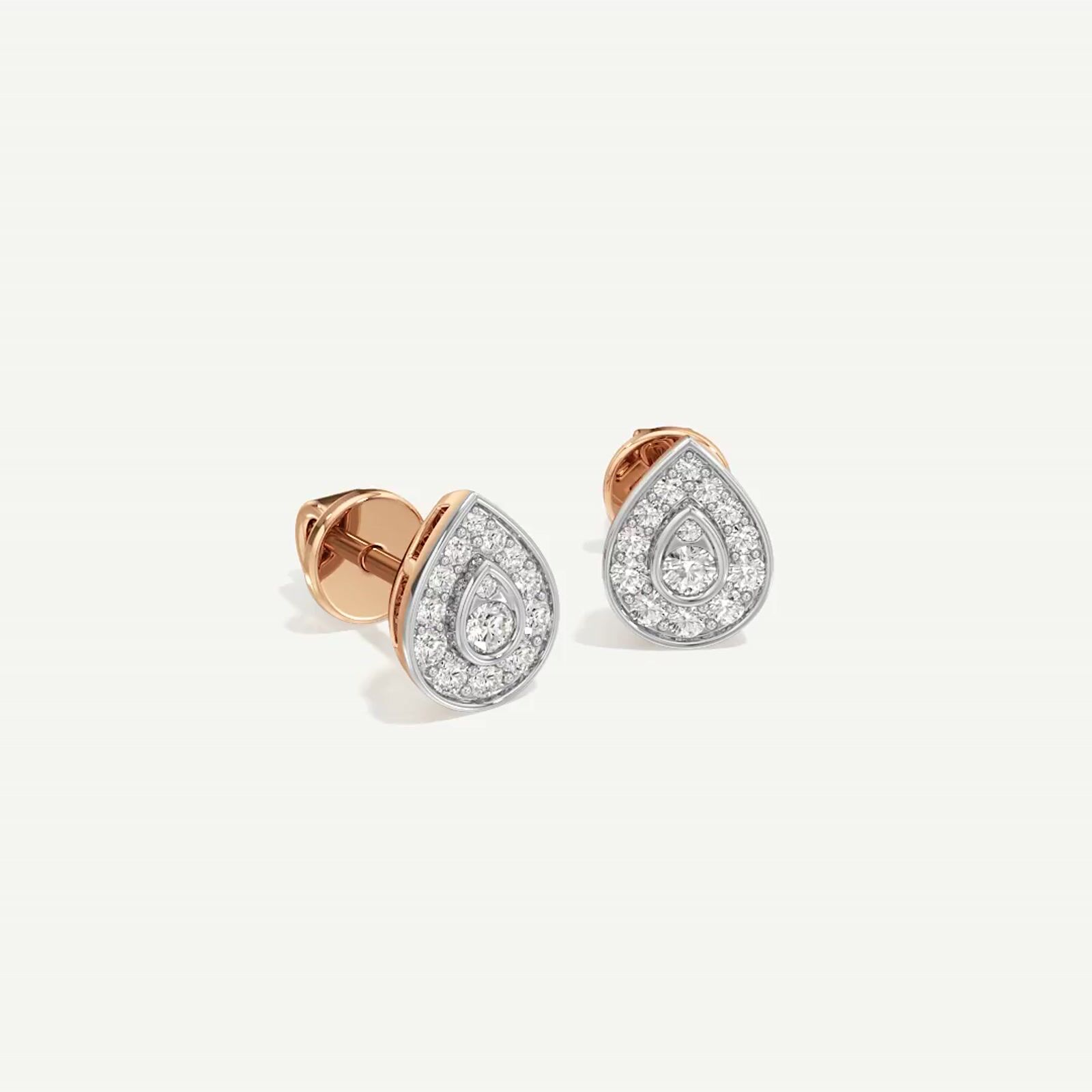 Trevis Pear Diamond Earring
