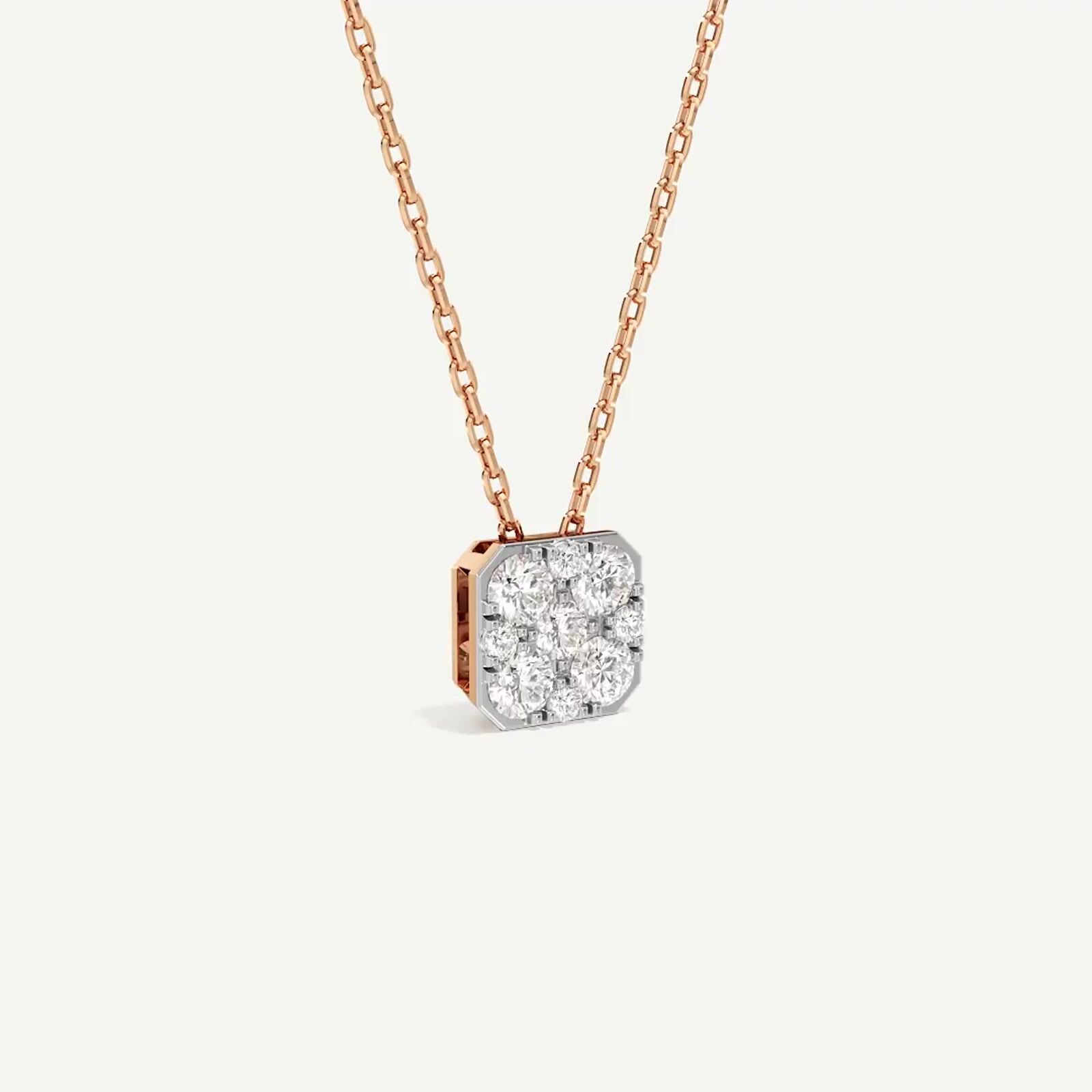 Orelia Asscher Diamond Pendant