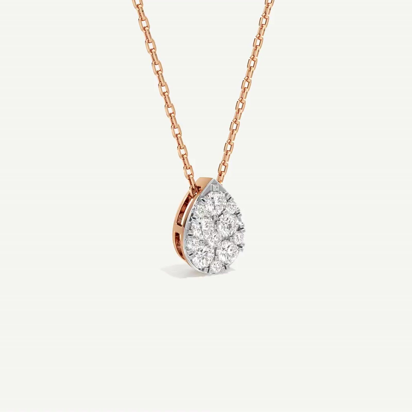Jade Pear Diamond Pendant