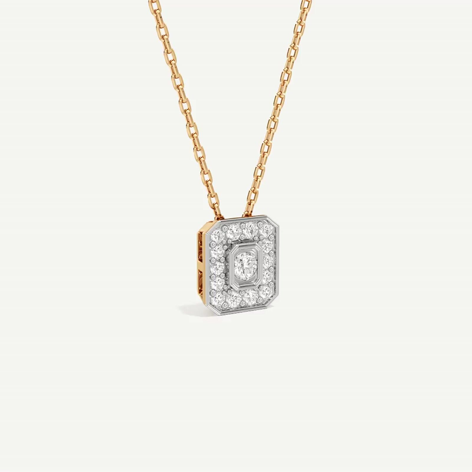 Solar Emerald Diamond Pendant
