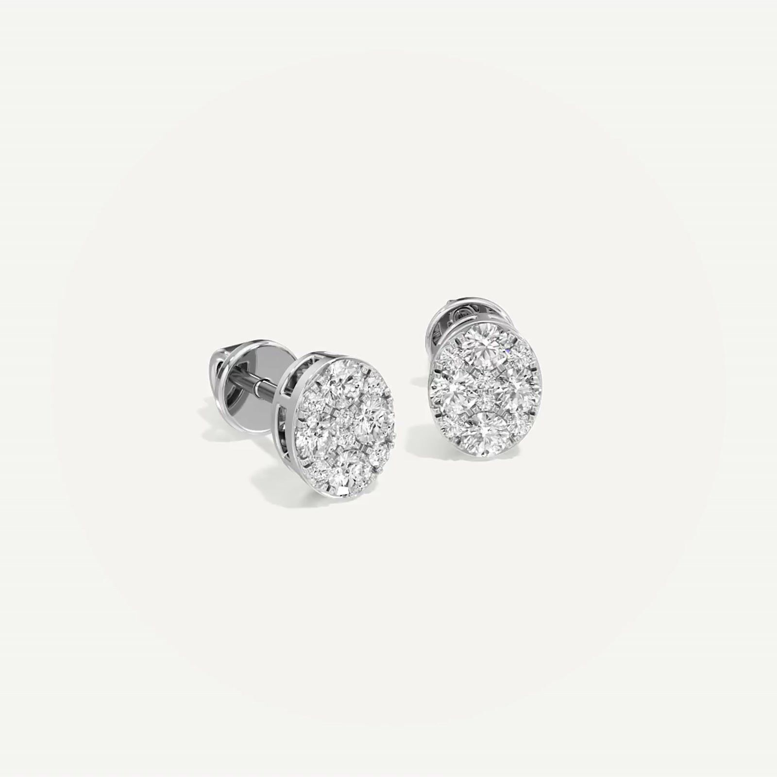 Aurora Oval Diamond Earring