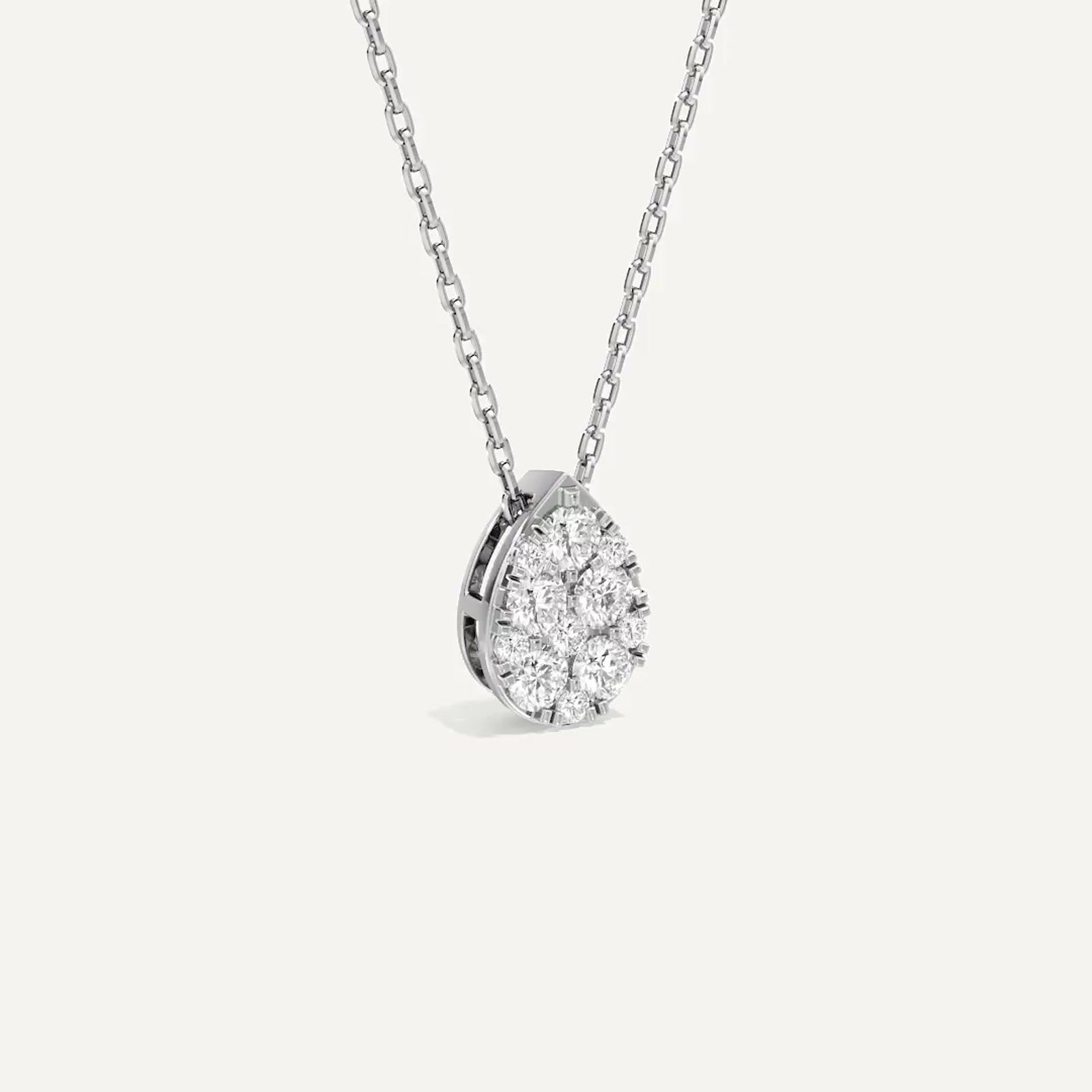Jade Pear Diamond Pendant