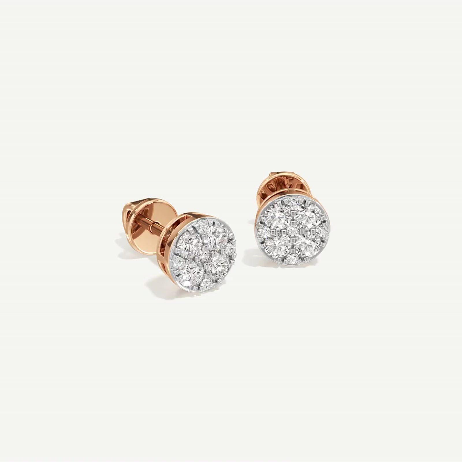 Ornate Round Diamond Earring