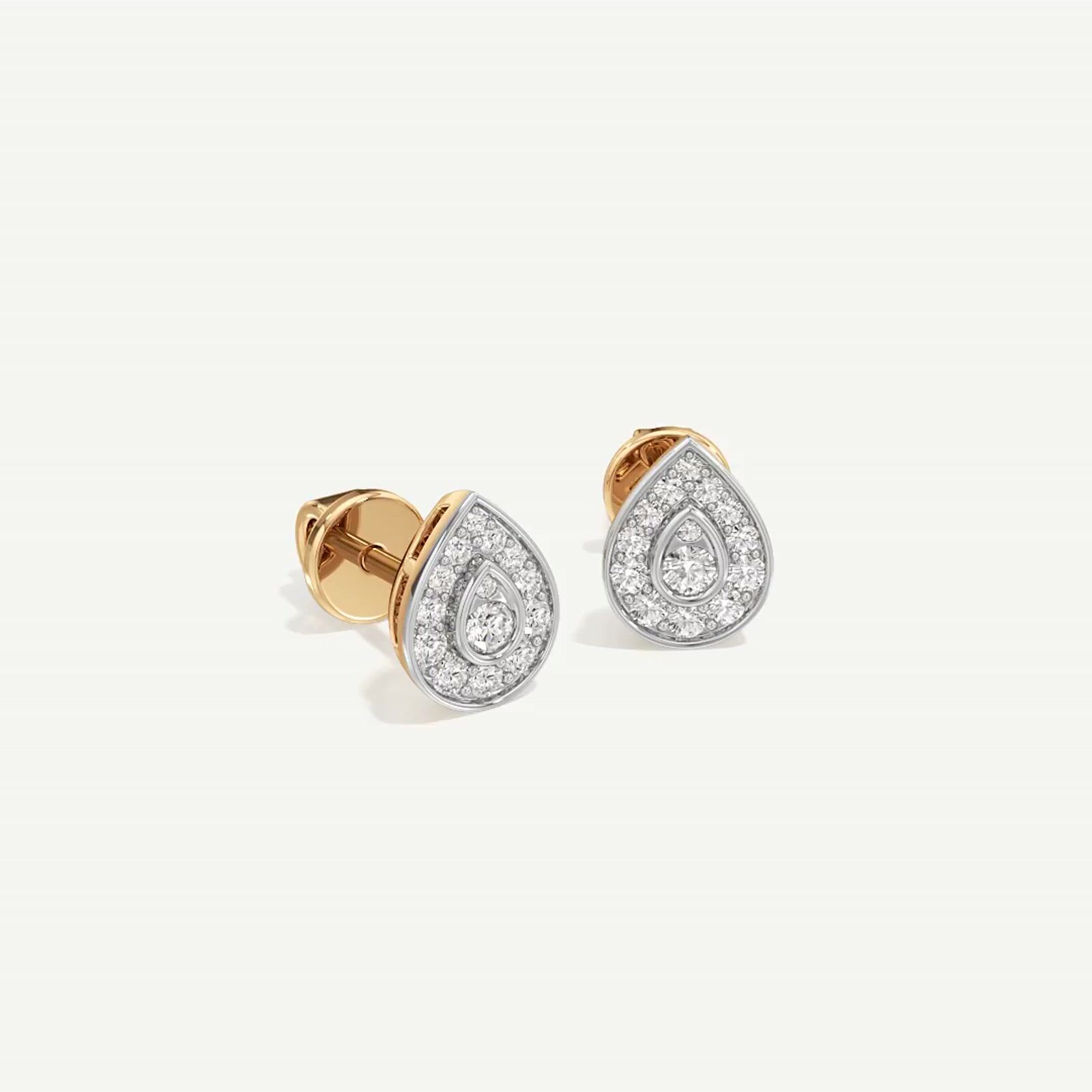 Trevis Pear Diamond Earring