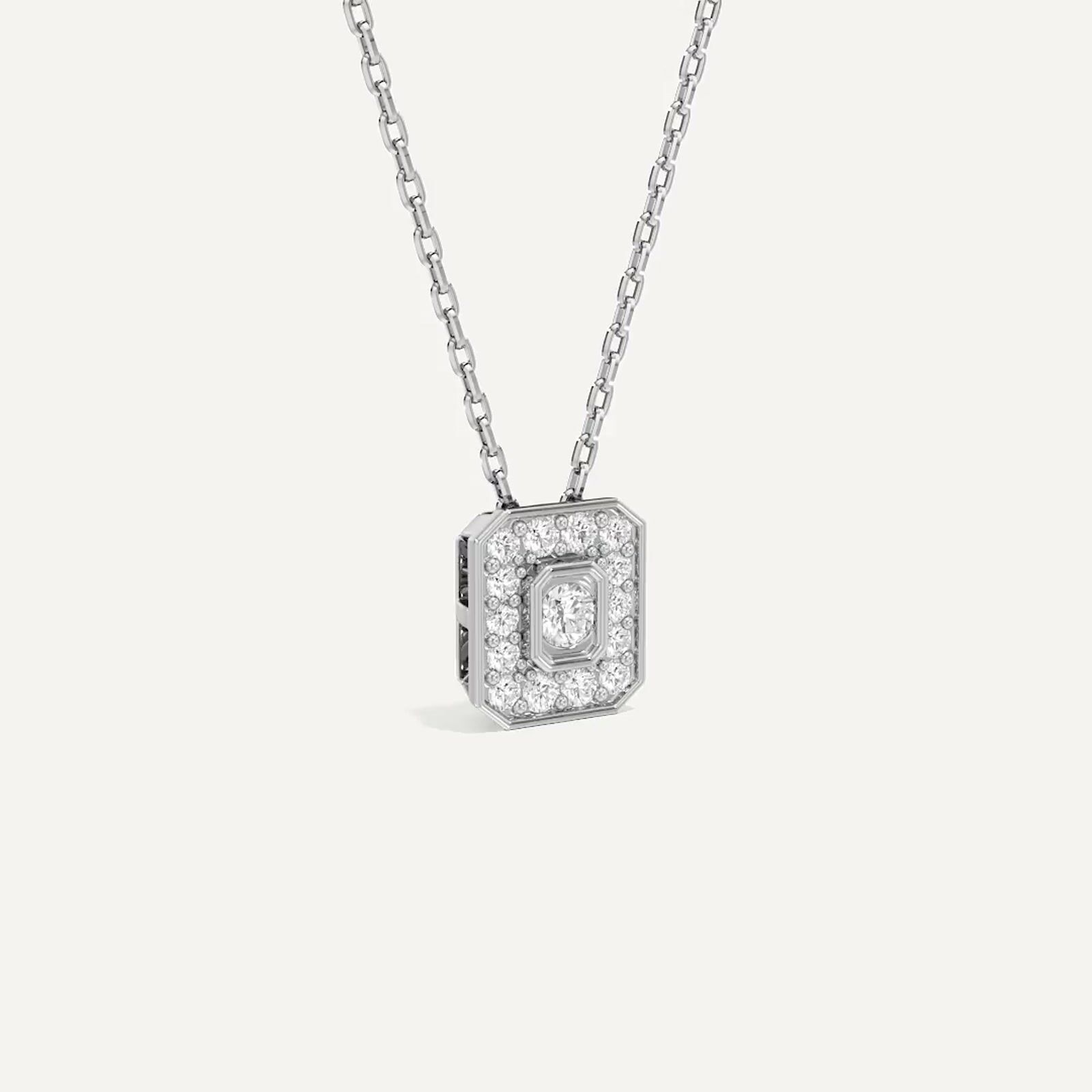 Solar Emerald Diamond Pendant