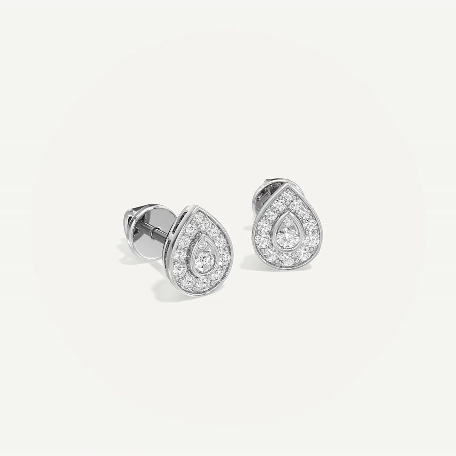 Trevis Pear Diamond Earring