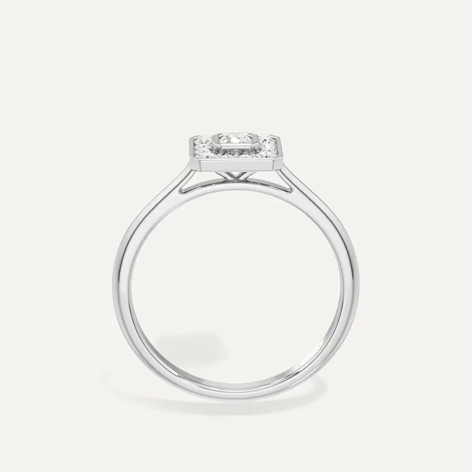 Halo Asscher Diamond Ring