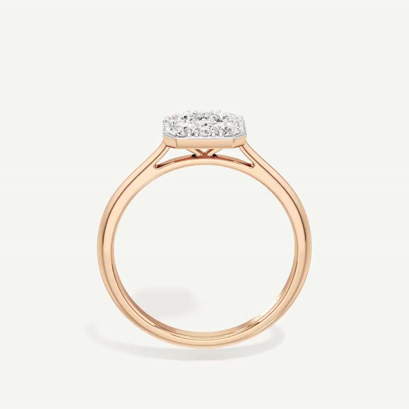 Gaze Asscher Diamond Ring