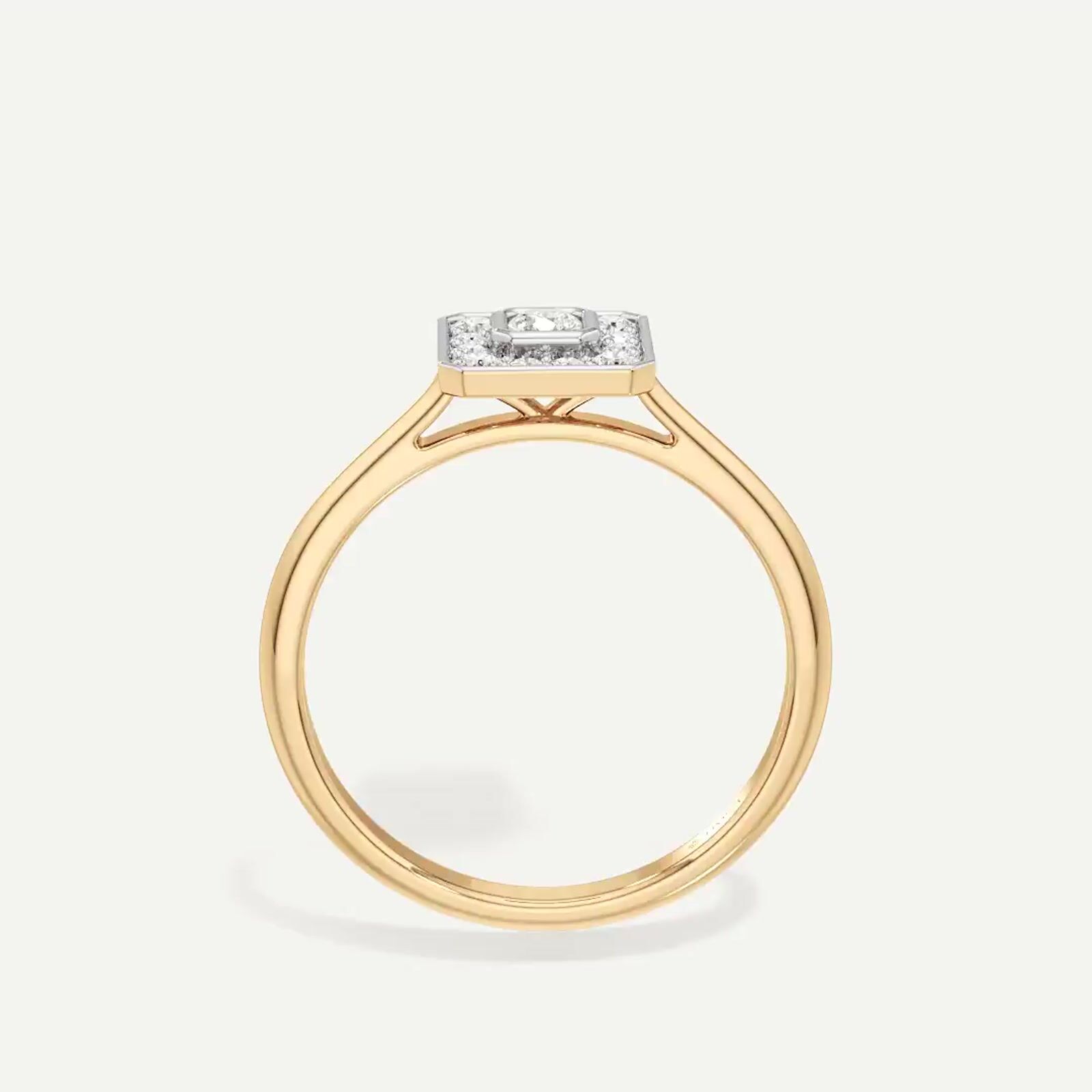Halo Asscher Diamond Ring