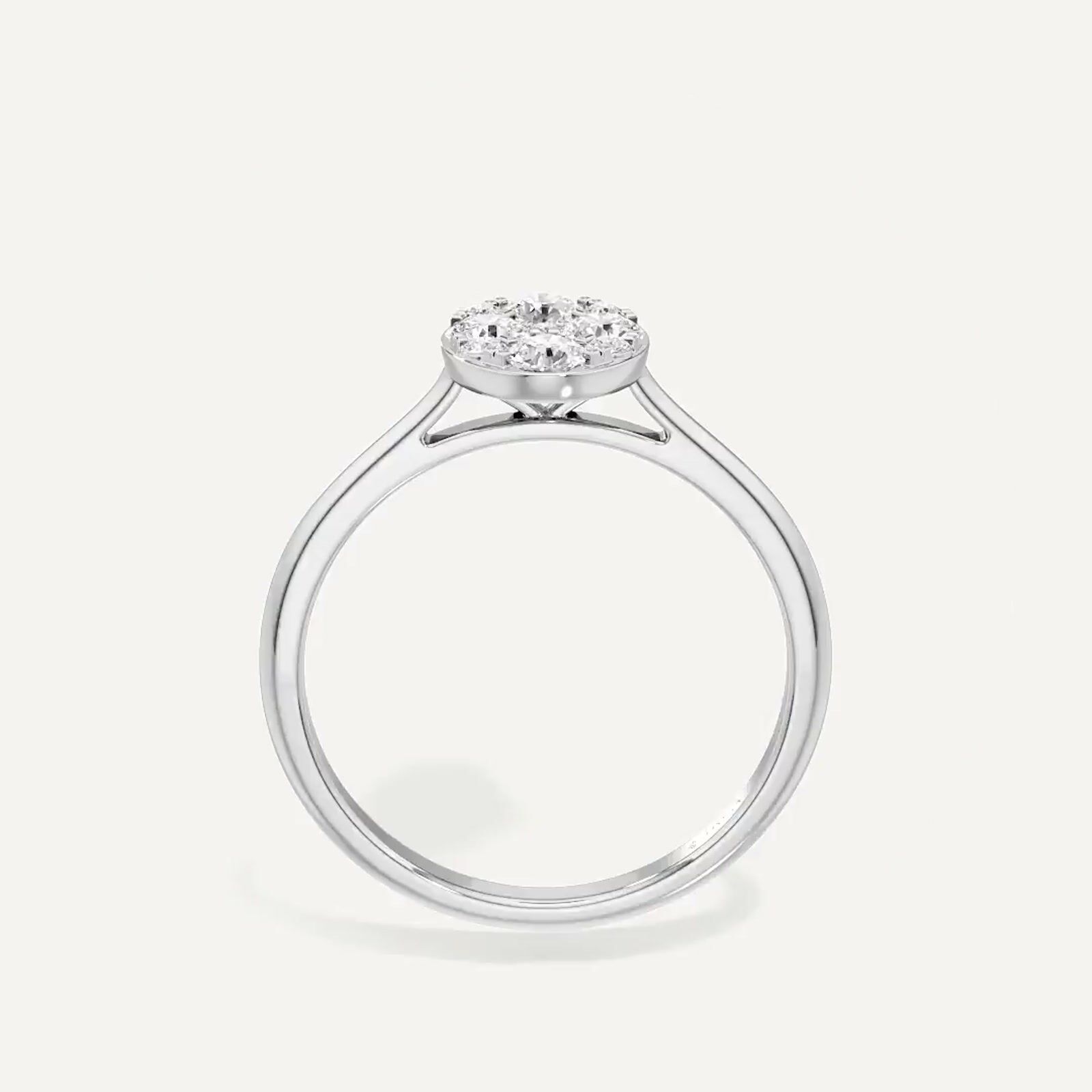 Pull Oval Diamond Ring