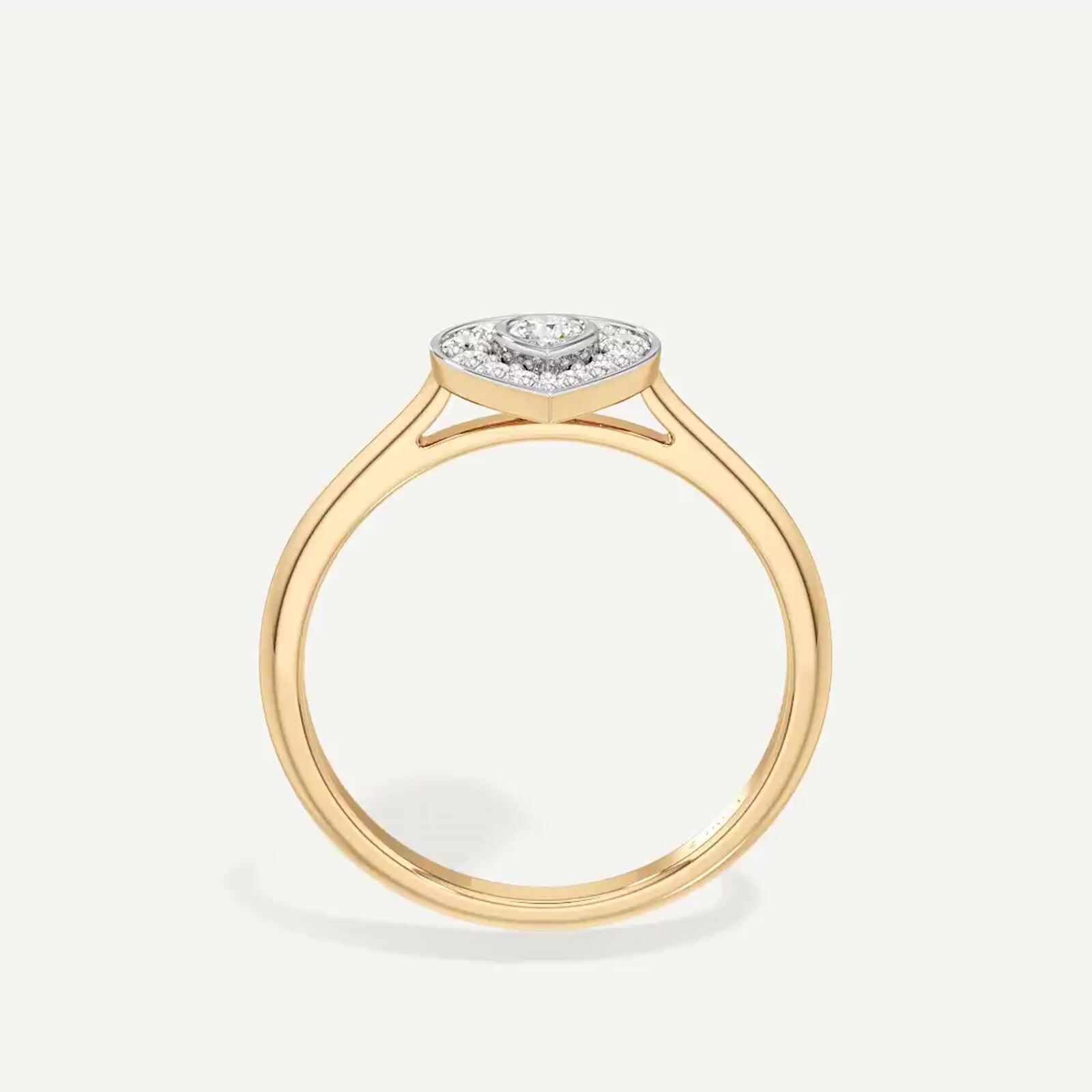 Dualis Pear Diamond Ring