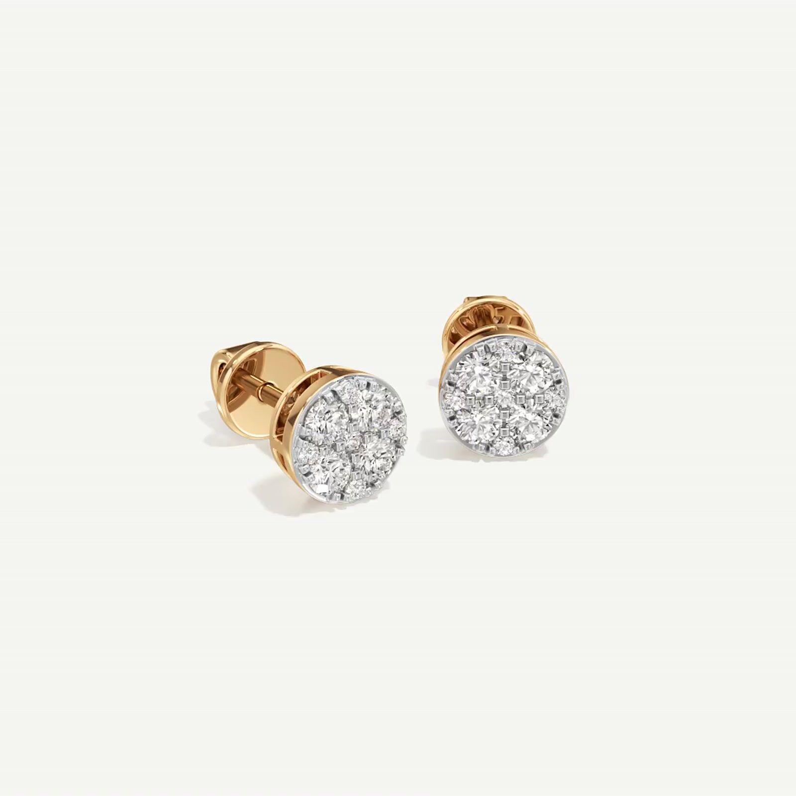 Ornate Round Diamond Earring